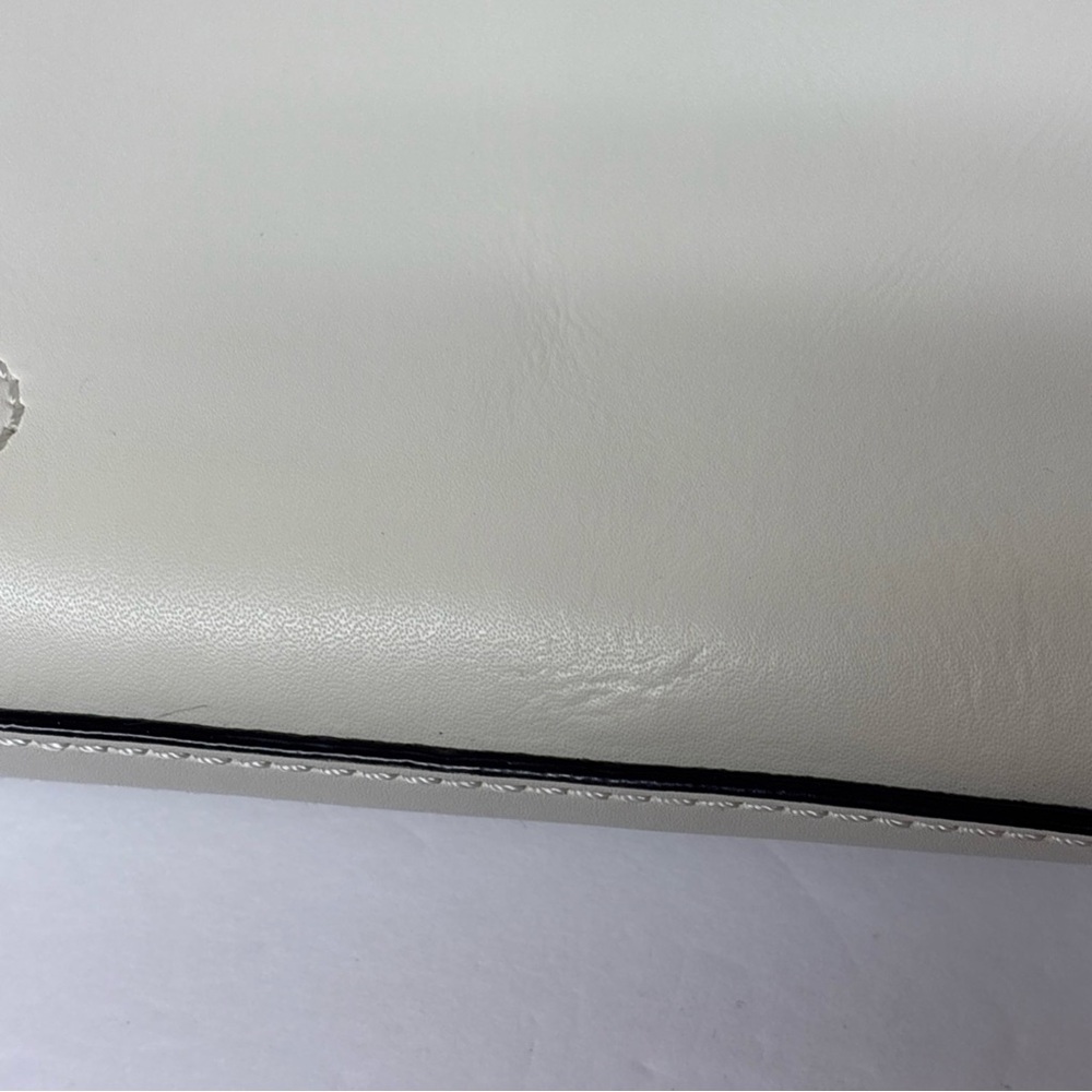 Kate Spade New York Montford Park Straw & White w/ Gold Clutch/Purse - Picture 8 of 15